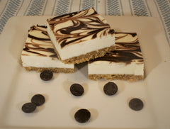 Chocolate Swirl Cheesecake Squares