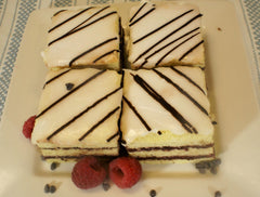 Vanilla Chocolate Raspberry Opera Cake