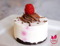 Keto Chocolate Raspberry Cheesecake